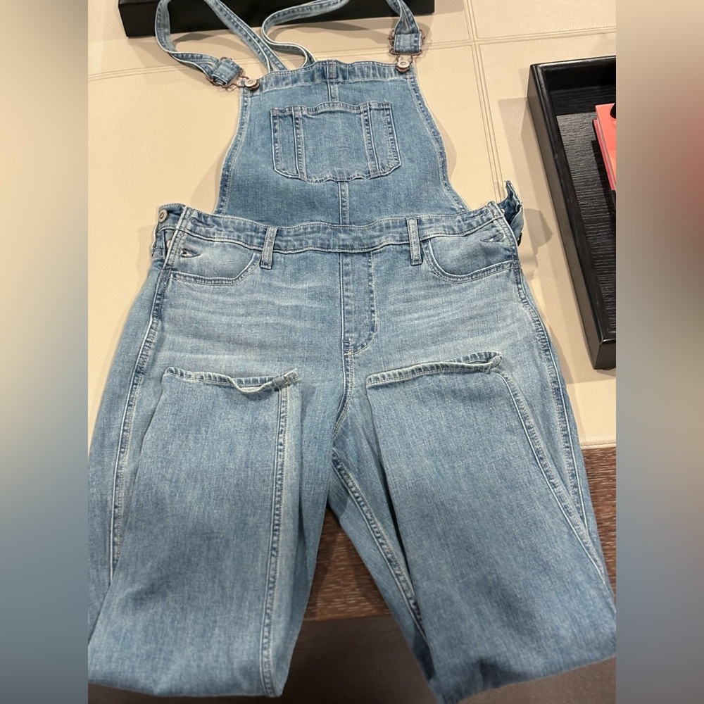 Hollister Light Blue Denim Overalls